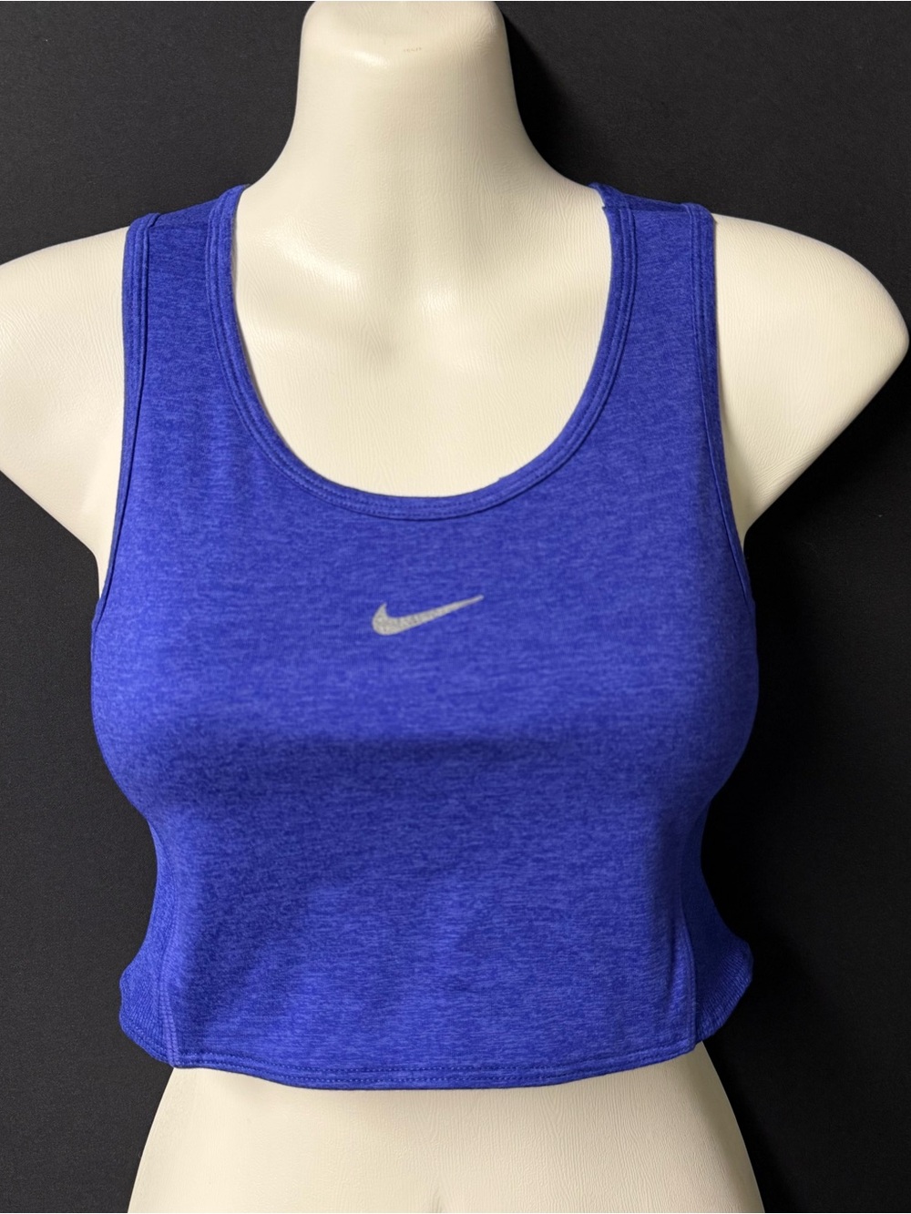 Nike Yoga Dri-FIT Cutout Back Cropped Tank Women’s Medium Blue
